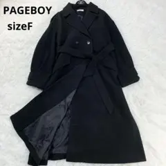 ページボーイ PAGEBOY 黒 ダブルブレスト チェスターコート Fサイズのサムネイル