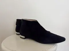 miumiu ショートブーツ ストーン　ネイビー　37 23.5〜24cmのサムネイル