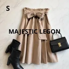 n928【MAJESTIC LEGON】フロントリボン膝丈スカートのサムネイル