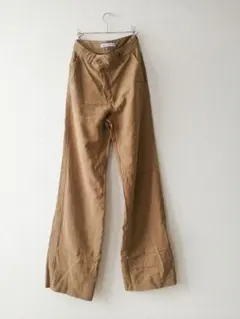 斜めウエスト　ブラウンパンツ　薄手