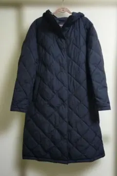 美品ユニクロ　パフテックロングコートリラックスフィット　黒　Lsize