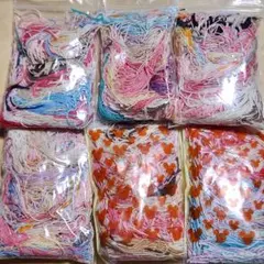 端糸 レース糸 6袋 工作材料