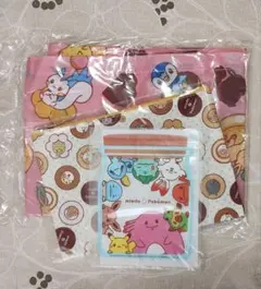 ミスド×ポケモン福袋　エコバッグ　ポーチ　ジッパーバッグ