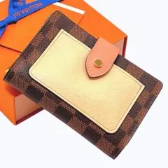 【極美品】ルイヴィトン ポルトフォイユ・ジュリエット ダミエ 折財布 コンパクト