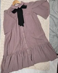 axesfemme シアーチェックチュニックワンピースのサムネイル