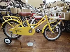室内使用のみ ミッフィー自転車 14インチ 補助ハンドル付き 引き取り