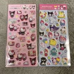 サンリオ　ラメ入り樹脂もりシール　2枚　正規品