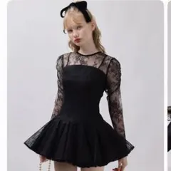 Treat Ürself ドーリッシュレースワンピース 黒 Treat Ürself ドーリッシュレースワンピース 黒 - メルカリ