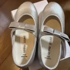 petit main シルバーリボンメリージェーンシューズ 19㎝