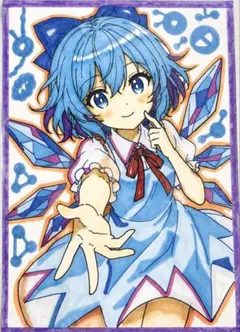 東方Project 【チルノ】ファンアート　手描きイラスト　アナログイラスト