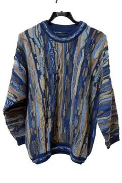 希少 Limnos オーストラリア製 3Dニット ウール COOGI風 セーター