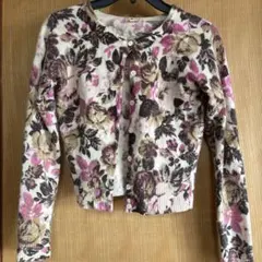 花柄カーディガン 長袖 レディース　サイズXS