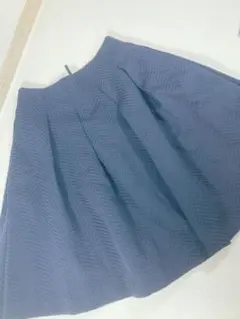 M-premierBLACK ネイビーフレアスカート 36