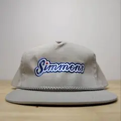 80s-90sデッドストックSimmonsロープキャップ企業ロゴ