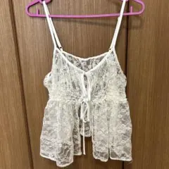 ハニーズ　ホワイト　レース　キャミソール　Lサイズ