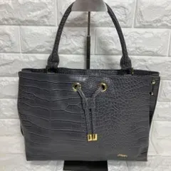 MIAN ミアン 2WAY トートバッグ クロコ型押し グレー ショルダーバッグのサムネイル