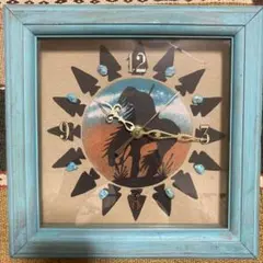 掛け時計　ネイティブ　インディアンジュエリー　サンド　ジャンク