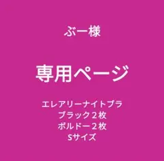 専用ページ新品■エレアリー ナイトブラ 育乳ブラ ブラック２枚＆ボルドー２枚Ｓ