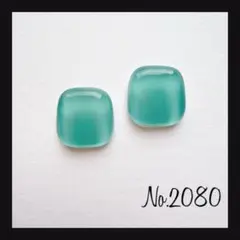 No.2080 ミントブルー レジンピアス イヤリング ハンドメイドアクセサリー