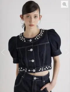 リエンダ renda ビジュー デニムジャケット