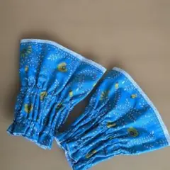 アームカバー　ハンドメイド　リバーシブル　花柄　チェック