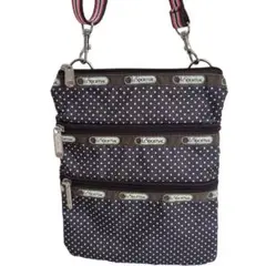 LeSportsac レスポートサック サコッシュ ショルダー ドット ブラウン