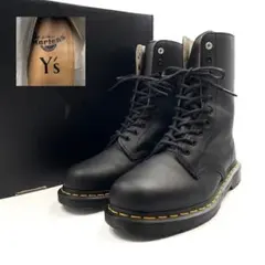 《超美品》ワイズ x ドクターマーチン Y'S 10 EYE ブーツ 本革 黒系
