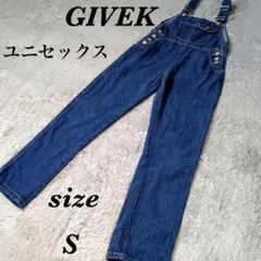 GIVEK (S) オーバーオール テーパード カジュアル デニムパンツ