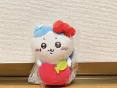 ちいかわ　デスクトップから見守るひっかけぬいぐるみ　ハチワレ　ハローキティ