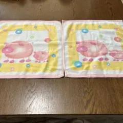 ピンクの豚 ハンドタオルセット 2枚組
