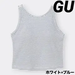 新品未使用　GU ブラフィールクロップドアメリカンスリーブタンクトップ　M