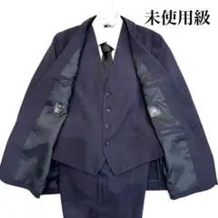 【未使用級】SUIT SELECT スリーピース　ネイビー　チェック　4S