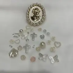 ビーズ　ネイルパーツ　デコパーツセット