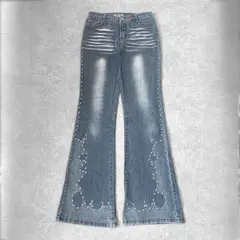 y2k ♡00s grunge flare denim pants 平成ギャル - メルカリ