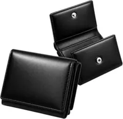 Raffinato(ラッフィナート) 三つ折り財布 ブラック コンパクト財布