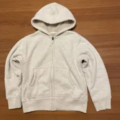 GU ライトグレー フード付きパーカー　140