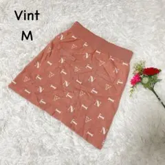 VINT【M】 タイトスカート ウエストゴム　ポケット付き　レーヨン　洗える