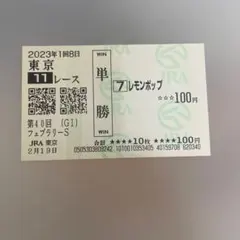 フェブラリーS　レモンポップ　現地馬券