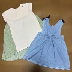 子供服 女の子 セット 90cm ワンピース ジャンパースカート アプレレクールのサムネイル