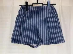 ユニクロ ハーフパンツ ストライプ 紺色 150センチ