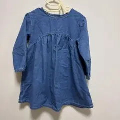 デニム長袖ワンピース 100cm