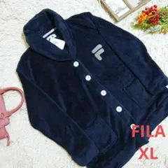 ✨新品✨♥FILA/フィラ♥ガウン/部屋着（XL）ネイビー/モコモコ/フワフワ