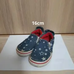 VANS キッズシューズ デニムブルー 星柄