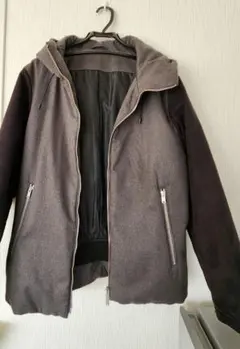 THE SHOP TK フード付きグレー黒ブルゾン　 XL