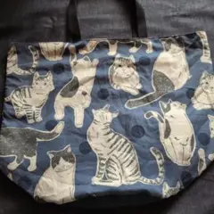 ○超ドでか○猫柄バケツ型エコバッグ