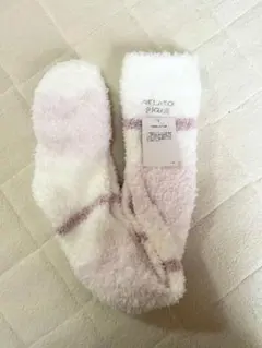 RELAX TO PIQUE ルームソックス ホワイト/ピンク