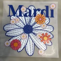 Mardi 花柄 アイロンプリントシート 約20cm