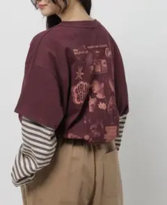 niko and ... ニコアンド ルーズレイヤーグラフィックTシャツ