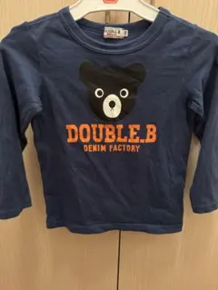 DOUBLE.B☆クマプリント 長袖カットソー 110