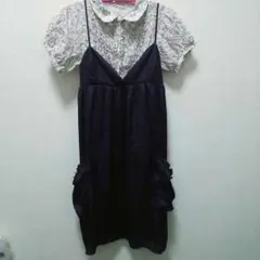 ＊ノーブランドブラウスと膝丈ワンピセット